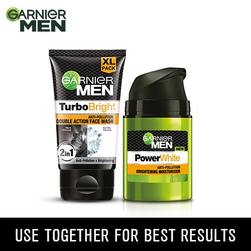 Garnier Men Turbo Bright Anti-Pollution Double Action Face Wash 150g